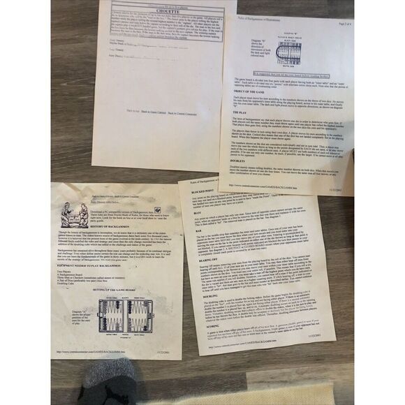 Vintage  Jumbo Backgammon Wool  Rug, Board Checkers,  Dice Doubling Cube - Picture 8 of 10